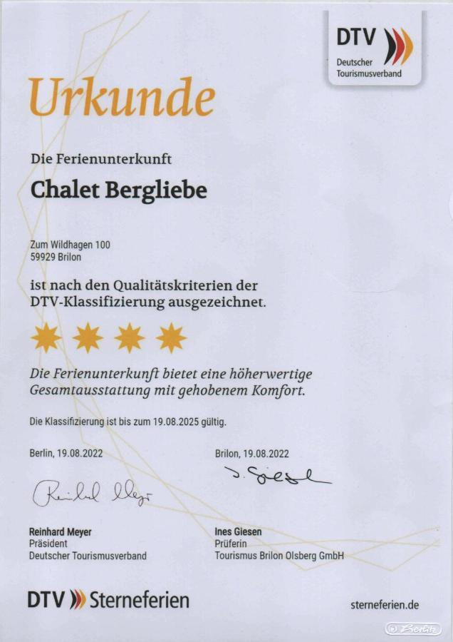 Chalet Bergliebe Brilon Exteriör bild